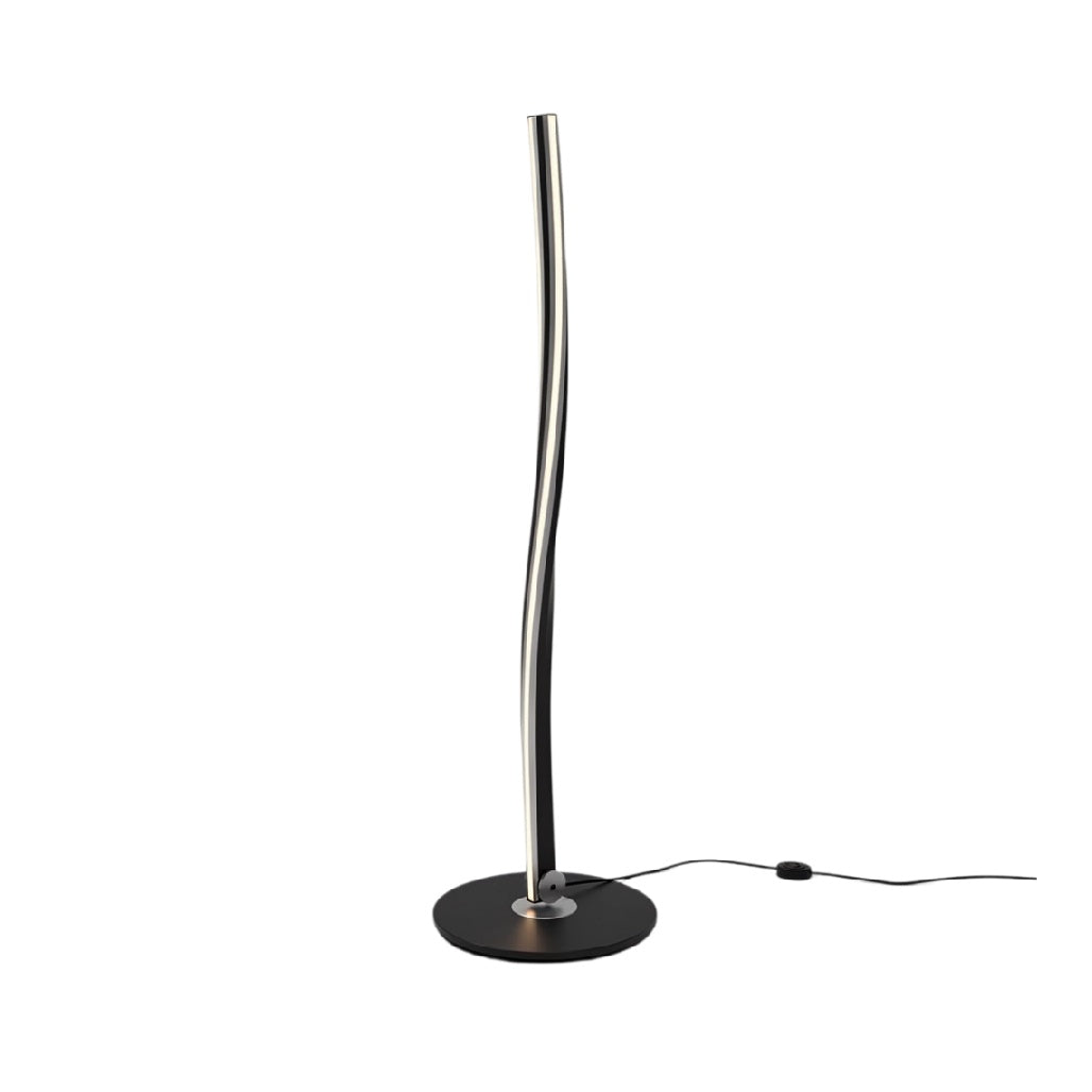 Título técnico em português: **Luminária de Piso Moderna com Design Curvo e Base Estável**